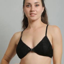 N-Gal Black Lace Full Coverage Non-Wired Bralette-picture-17
