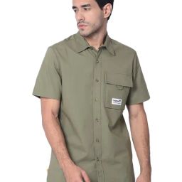 Timberland Olive Regular Fit Logo Print Shirt-picture-13