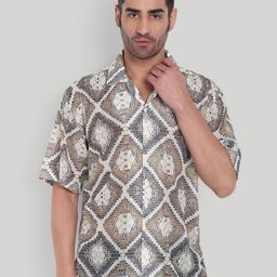 Stysure Men Relaxed Semi Sheer Casual Shirt-image-10