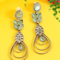 SANAA CREATIONS Oval Hoop Earrings-20