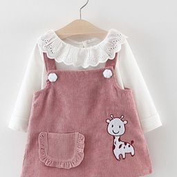 YK Girls Self Design Cotton Pinafore Dress-image-39