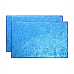 Aura 2 Pcs Blue Anti Skid Long Lasting Bath Rugs-17