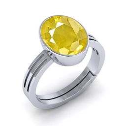 VISHVMA VISHVMA Sliver Plated Sapphire Gemstone Studded Finger Ring-picture-33