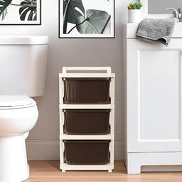 RUBOXA Cream-Coloured 3 Layer Drawer Organizer image 2