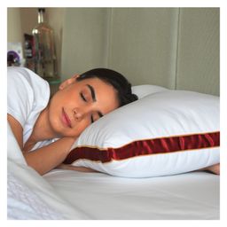 Sleepsia Microfiber Bed Pillow For Sleeping - Down Alternative Ultrasoft Cotton Pillow - (Red, Pack of 1)-18