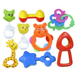 Enorme Non-Toxic Multi Colored BPA Free Baby Rattle Toys for Kids - Pack of 8 Pcs-8