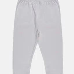 Kiddopanti Solid Capri Leggings - White-picture-45