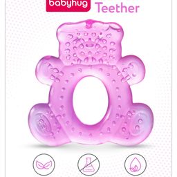 Babyhug Water Filled Teddy Shape Teether - Pink-image-90