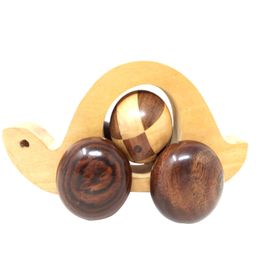 Desi Karigar Wooden Tortoise Moving Toy With Wheels - For Kids & Home Decor-28