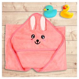 LittleBoo baby  Hooded Towel with Teddy Design 70x70 cm - BabyPink-picture-18
