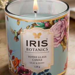Iris Botanics Votive Glass Candle- Fragrance Lilac & Peony- 125g-36