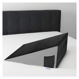 Sleepsia Premium Fabric Orthopedic Memory Foam Bed Wedge Incline Pillow provides support for neck and back pain (Black/Grey)-33
