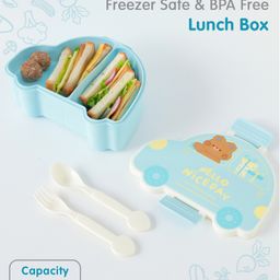 Freezer & Leak Proof Lunch Box with Bear Print - Blue-picture-10