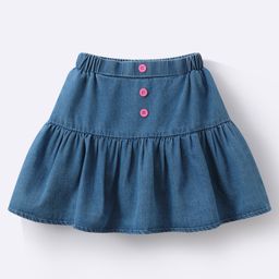 Mark & Mia Washed Skirt with Flares - Blue-image-85