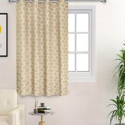Saral Home Noor Cotton Window Room Darkening Curtain 1PC,Beige. 4x5 ft-1