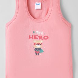Tango Single Jersey Knit Sleeveless Vest With Animal Print - Coral-image-69
