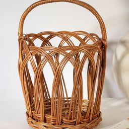 HABEREINDIA Fruit Basket | Storage Baskets | Serving Basket | Fancy Gift Hamper Basket - Small - Brown-image-54