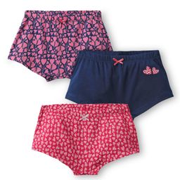 Pine Kids Cotton Elastane Knit Hipster With Heart Print Pack Of 3 (Colour May Vary)-image-45