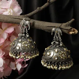 VIVAZS Dome Shaped Jhumkas Earrings-picture-29