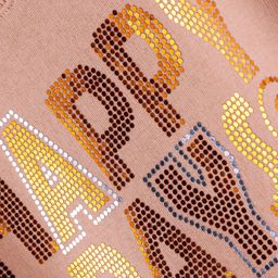 Bodycare Fleece Knit Full Sleeves Sweatshirt with Sequin Print - Peach image 3