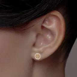 C KRISHNIAH CHETTY JEWELLERS PVT LTD Women 22Kt Gold Stone Studded Stud Earrings - 4.14 g-picture-44