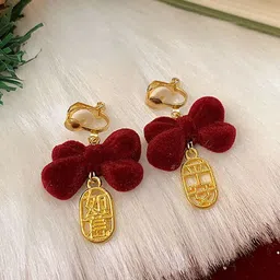KRENOZ Gold-Plated Contemporary Shaped Drop Earrings-image-60