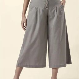 Akkriti by Pantaloons Grey Regular Fit Culottes-image-35