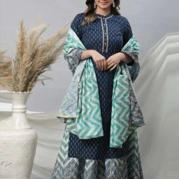 Aurelia Green Printed Dupatta-1