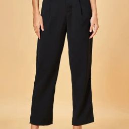 Honey by Pantaloons Black High Rise Trousers-35
