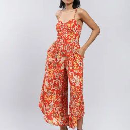 Label Ritu Kumar Orange Floral Jumpsuit-image-30