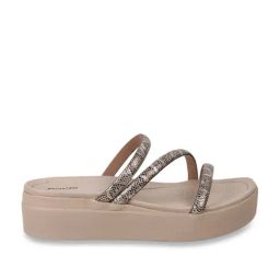 Mochi Women's Beige Casual Sandals-image-95