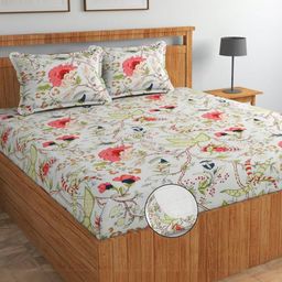 SHOMES Floral Superfine King Bedsheets-image-97