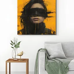 999Store Yellow & Black 1 Piece Canvas Other Wall Paintings-image-88