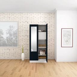 Godrej Interio Slimline 2-Door Steel Almirah, Pac Blue (1-Year Warranty, 1 Locker, 1 Drawer)-picture-20