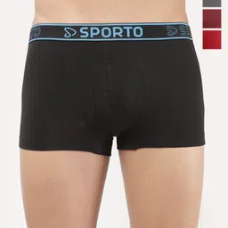 Sporto by Macho Men Pack Of 4 Soft & Comfortable Trunks-Sprto_M1022-B1-CH1-M1-R1-S-picture-47