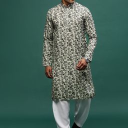 Sangria Floral Printed Cotton Straight Kurta-picture-41
