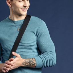 Mast & Harbour Men Solid Pullover-picture-2