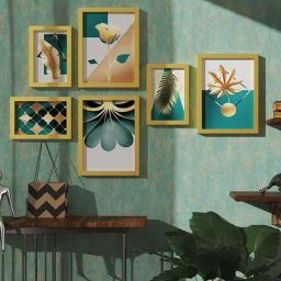 Art Street Contemporary Baroque Multicolor Wood Framed Wall Painting - Set of 6-image-82