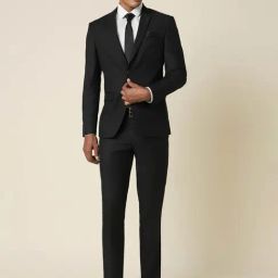 Allen Solly Black Slim Fit Two Piece Suit-image-84