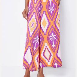 ANCESTRY Multicolor Printed Regular Fit High Rise Palazzos-3