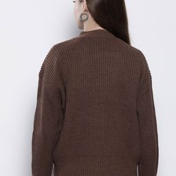 Boohoo Button Through Ribbed Cardigan image 4