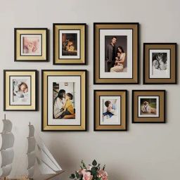 Art Street Zest Brown Wood Photo Frame - Set of 8-picture-30