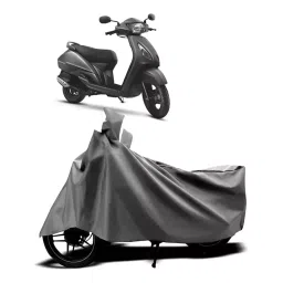 Auto Pearl Two Wheeler Cover with Bag for TVS Jupiter, Silver-picture-48