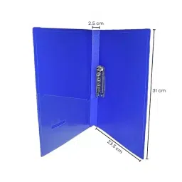 Classik Plastic Punchless File Folder A4 Size Clip Style Multicolor, 305V (Pack of 4) image 2