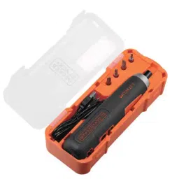 Black+Decker BD40K4-IN 6.35mm 4V Li-ion Cordless Electric Screwdriver with 4 Pcs Screw Bits-12