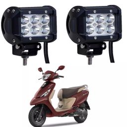 Cartronics 18W 6 Led Aluminum Bar Light/Fog Light for TVS Zest-40