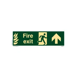 Sunsigns 4x12 Inch Running Man UP Arrow Fire Signage Board with Symbol Extinguisher (Pack of 2)-image-77