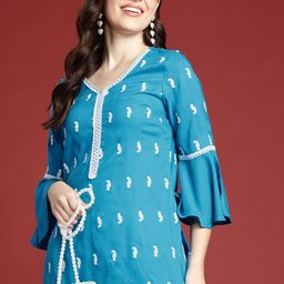 Anouk Women Ethnic Motifs Embroidered Regular Kurta with Trousers-picture-22