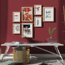 Art Street Bar Theme Multicolor Wood Framed Wall Painting - Set of 7-image-10