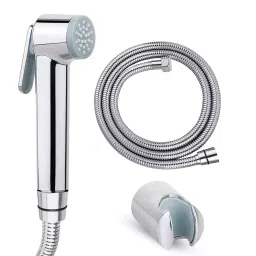 CLINTON Reva Health Faucet with Hose Pipe 1 m Stainless Steel, Rubber Chrome Finish-image-14